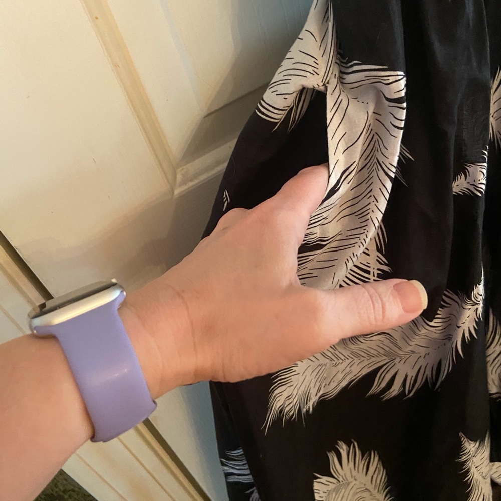 ⭐️2/30$ Lane Bryant Cotton Fit and Flare Dress with Feather Print and POCKETS! - Picture 7 of 11